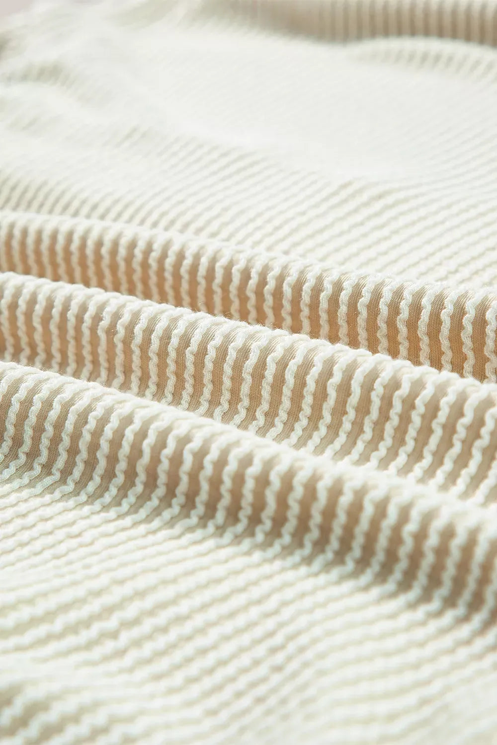 Waffle Knit Lantern Sleeve Henley Top | The Nichole Collection