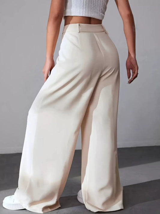Wide Leg Pleated Pants Dress Pants The Nichole Collection - Official Site