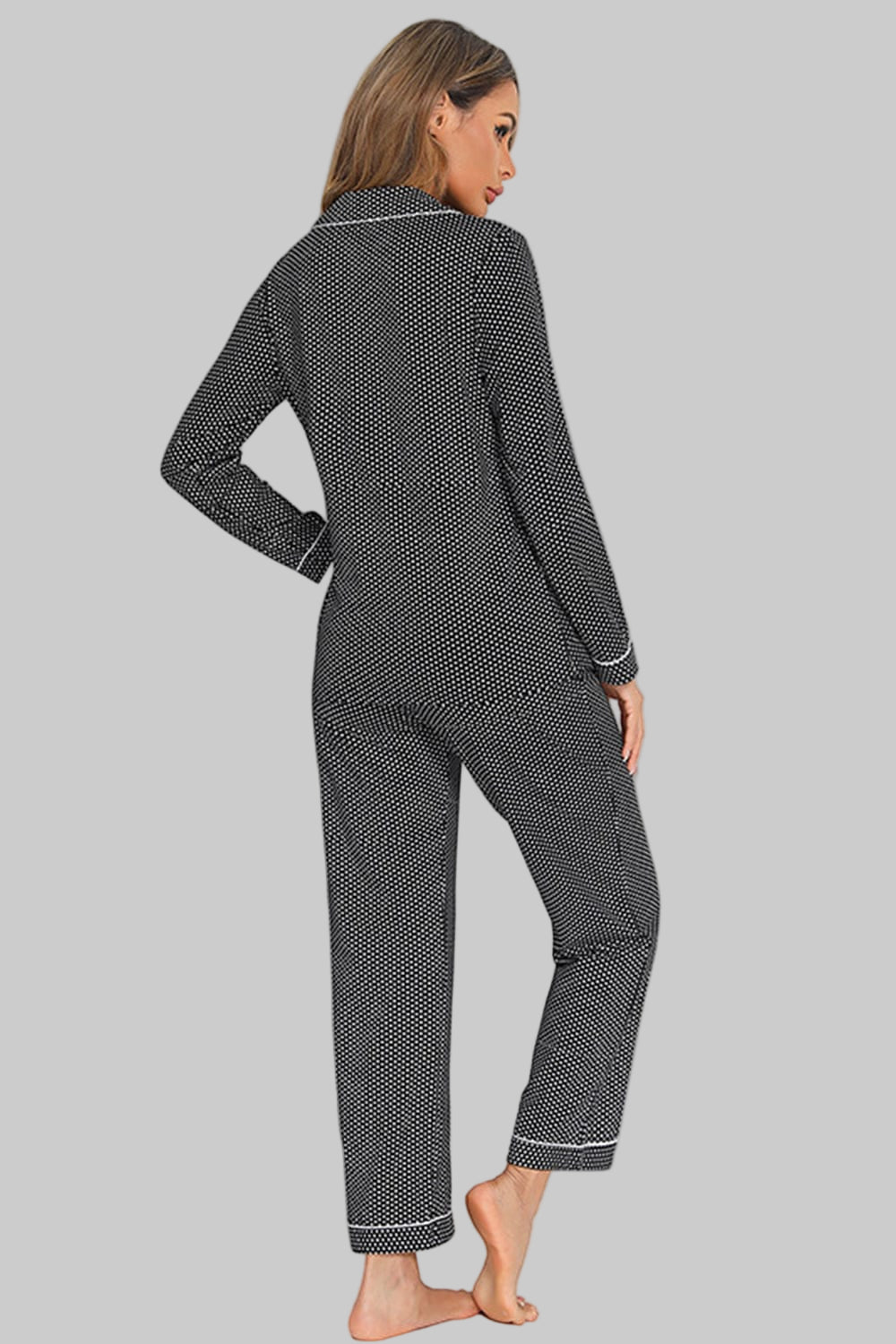 Women’s Collared Neck Loungewear Set with Pocket The Nichole Collection - Official Site