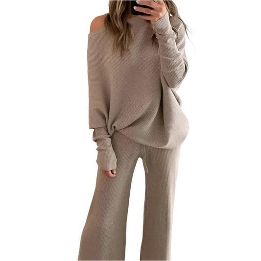 Women's Long-Sleeved Sweater and Trousers Two-Piece Suit - Chic & Comfortable Outfit Set 2 piece set The Nichole Collection