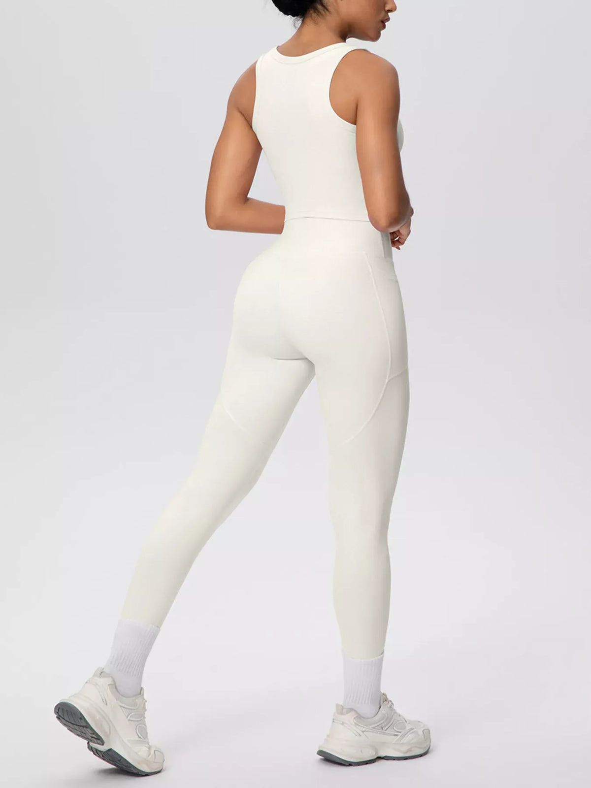 Scoop-Neck Tank and High-Waisted Leggings Active Set The Nichole Collection - Official Site