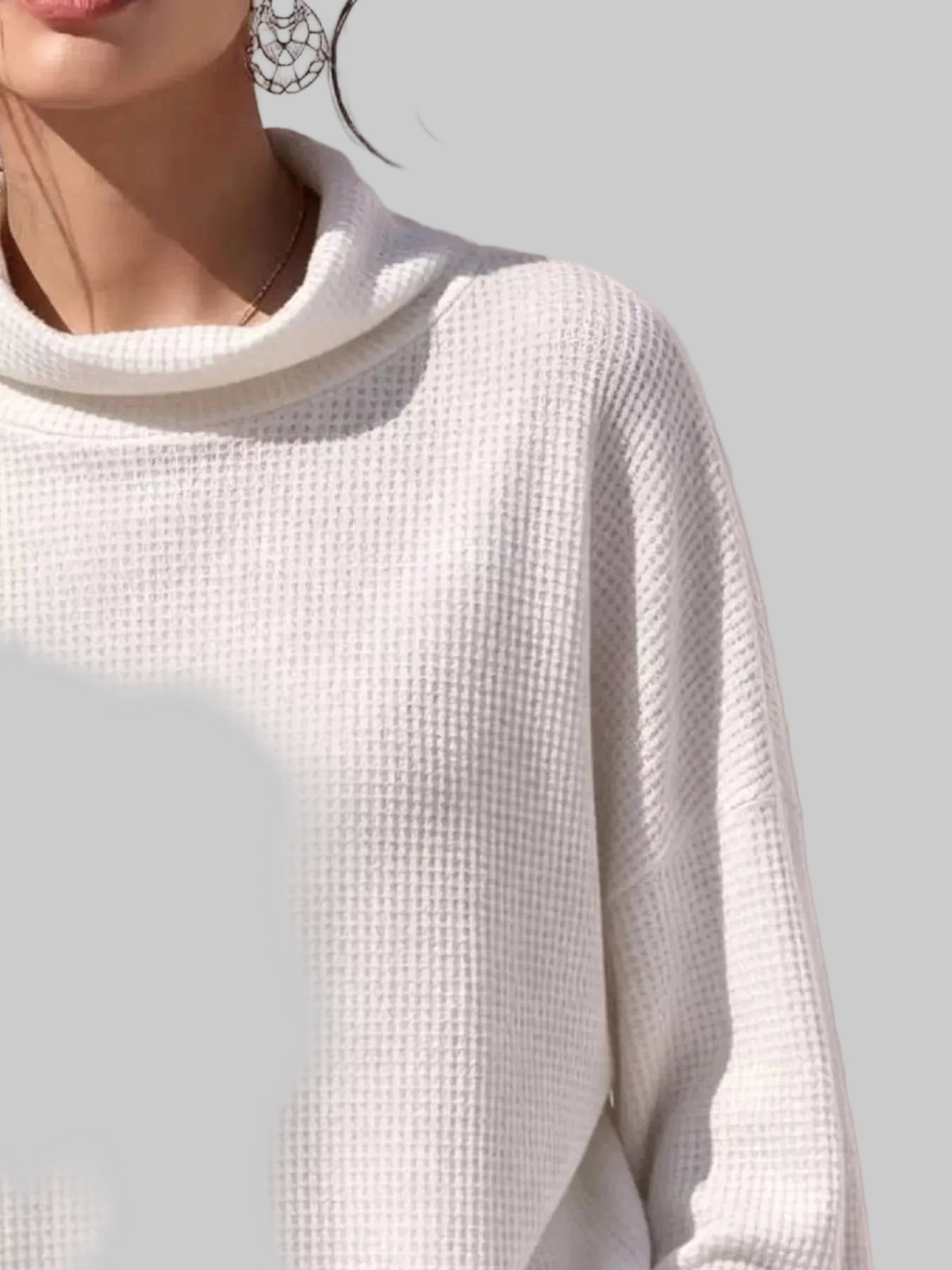 THE WAFFLE MOCK NECK SWEATER The Nichole Collection - Official Site