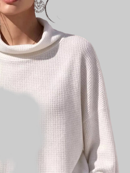 THE WAFFLE MOCK NECK SWEATER The Nichole Collection - Official Site