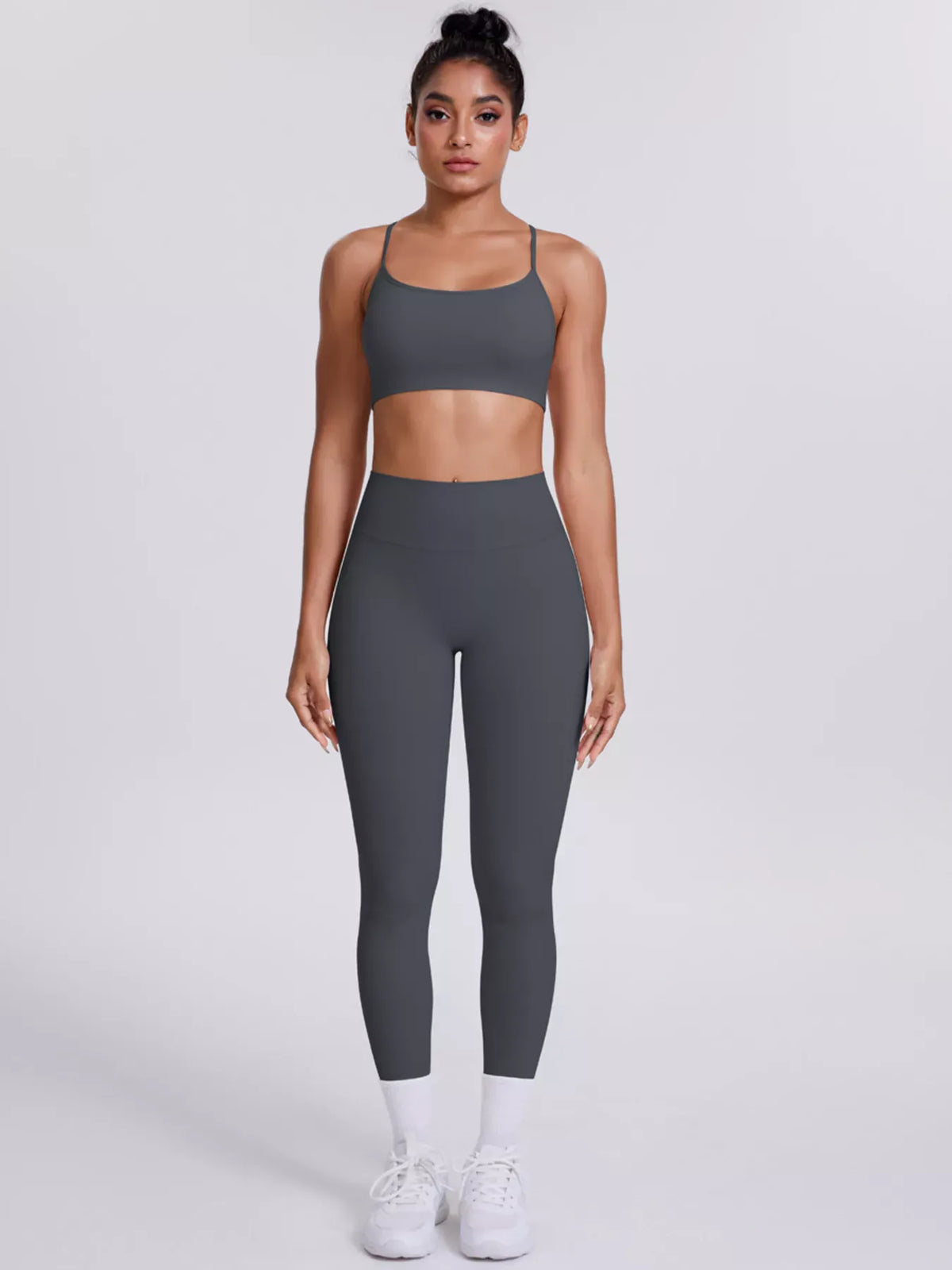Criss-Cross Back Cami and Leggings Active Set The Nichole Collection - Official Site