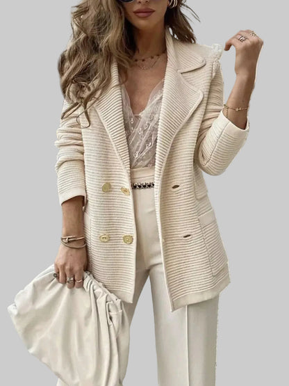 DOUBLE-BREASTED TEXTURED JACKET The Nichole Collection - Official Site