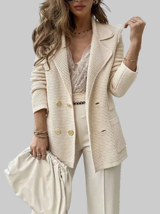 DOUBLE-BREASTED TEXTURED JACKET The Nichole Collection - Official Site