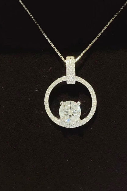 1 Carat Moissanite 925 Sterling Silver Necklace Silver / One Size The Nichole Collection