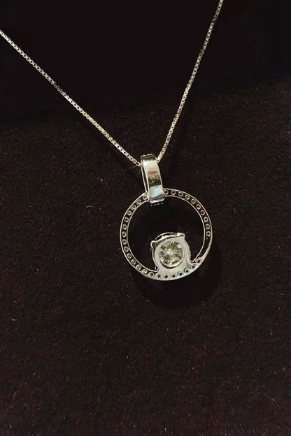 1 Carat Moissanite 925 Sterling Silver Necklace Silver / One Size The Nichole Collection