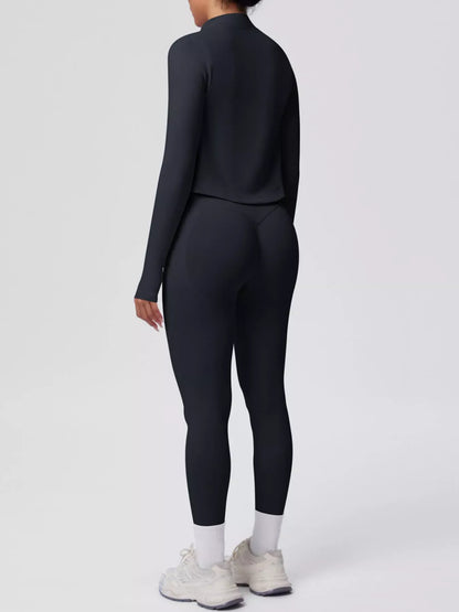 Tank, Zip-Up Jacket and Leggings Active Set The Nichole Collection - Official Site