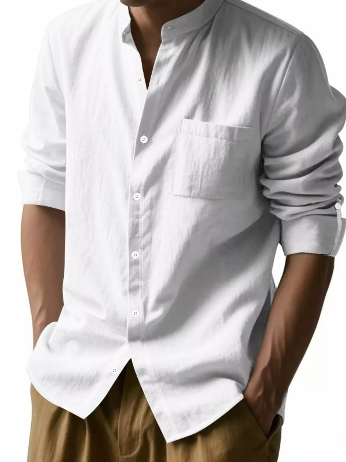 Men's Classic Button-Up Long-Sleeve Shirt The Nichole Collection