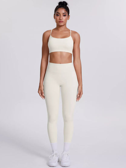 Criss-Cross Back Cami and Leggings Active Set The Nichole Collection - Official Site