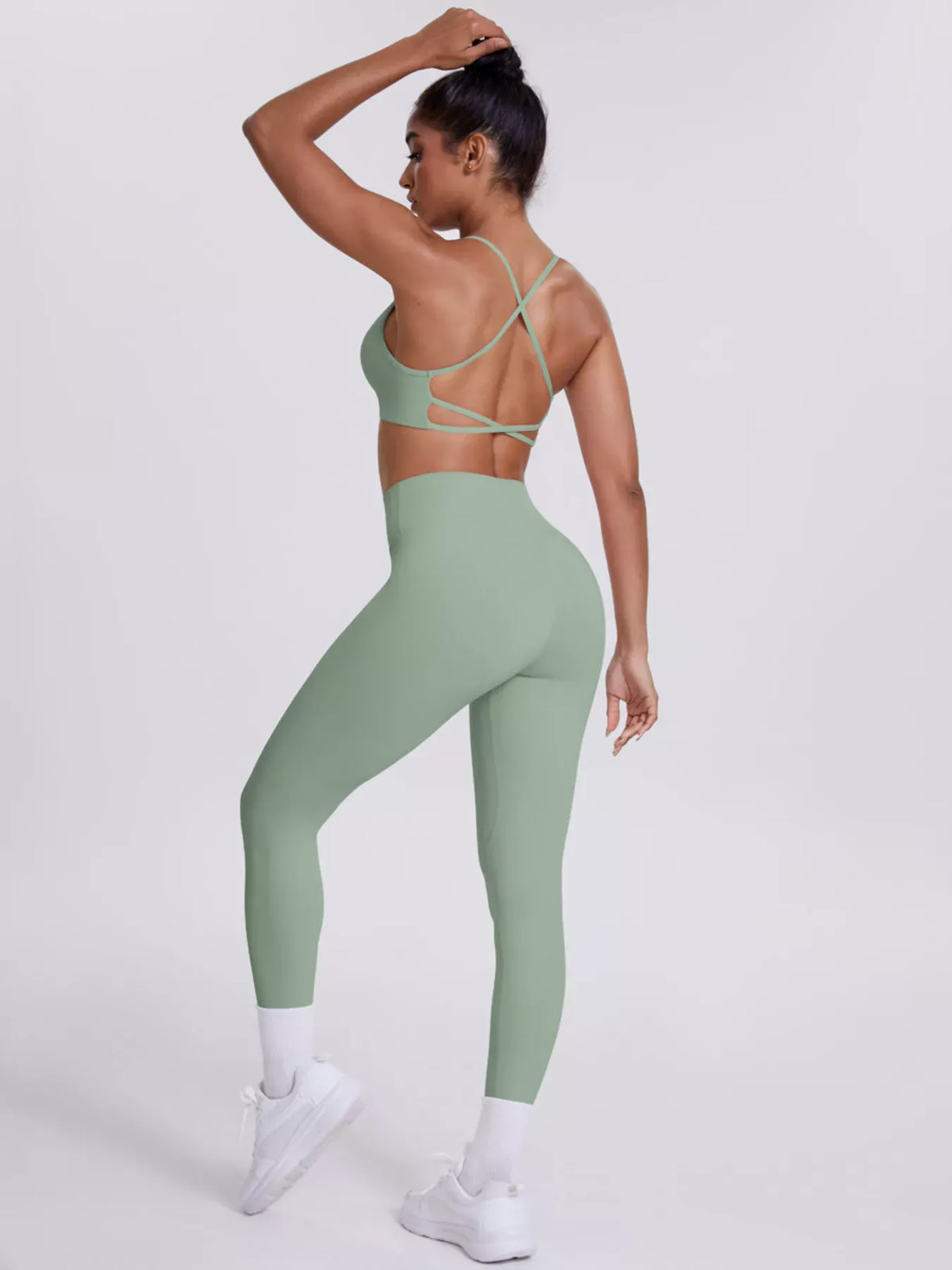 Criss-Cross Back Cami and Leggings Active Set The Nichole Collection - Official Site