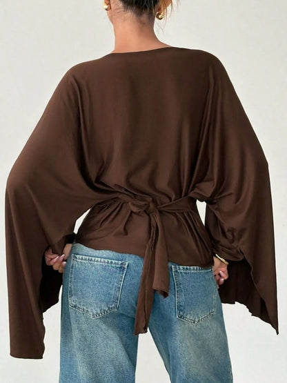 BOAT-NECK SLIT BATWING TOP The Nichole Collection - Official Site