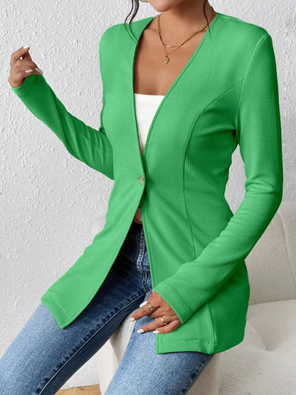Single-Button Long-Sleeve Blazer The Nichole Collection - Official Site