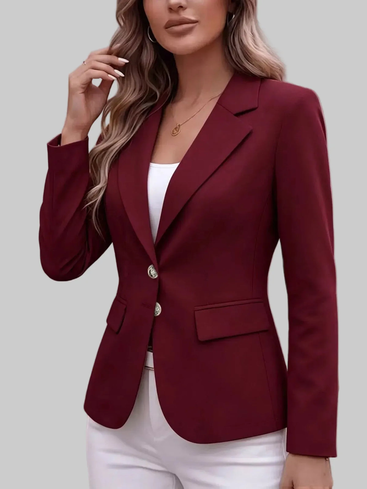 Two-Button Notched-Lapel Blazer The Nichole Collection - Official Site