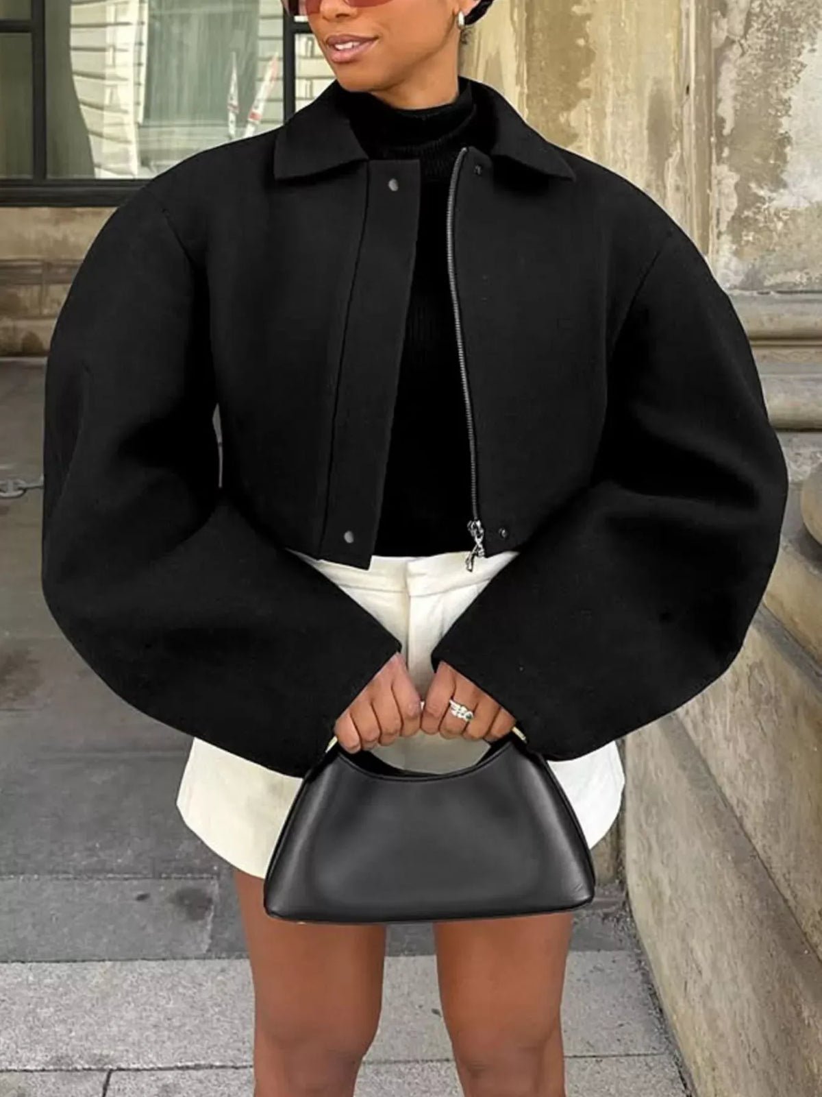 Cropped Zip-Up Jacket The Nichole Collection - Official Site