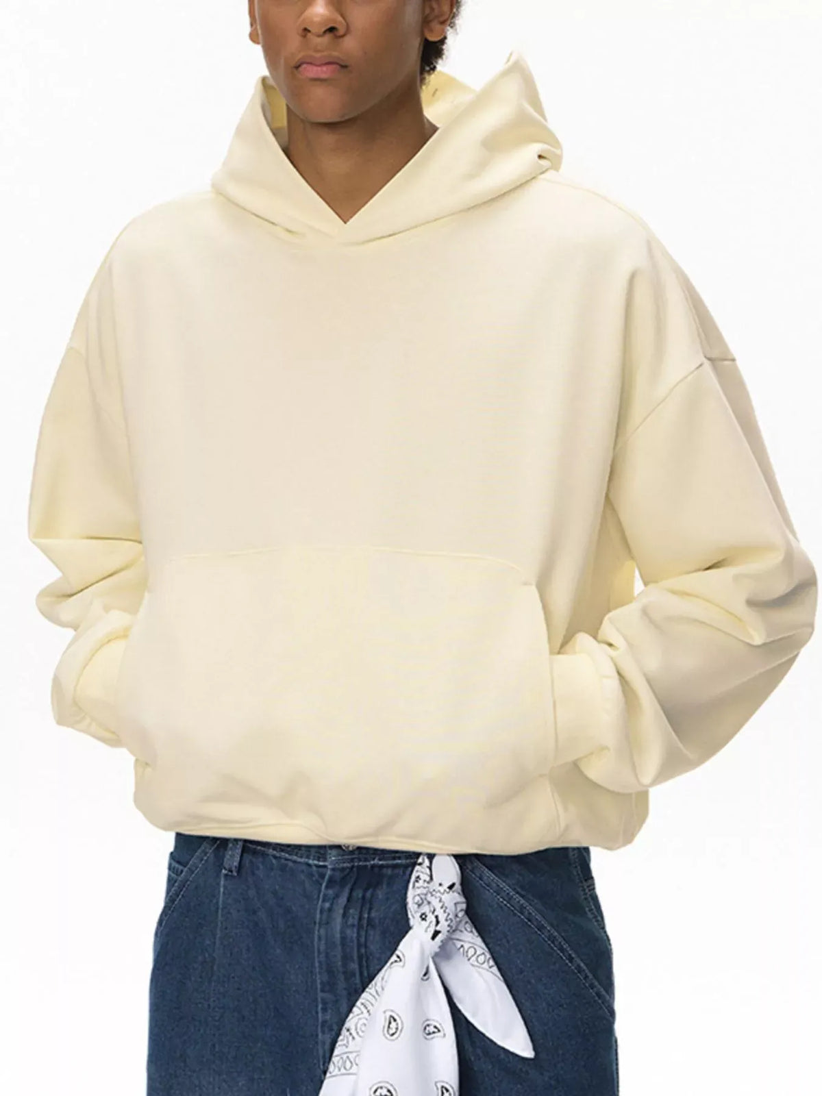 Men's Dropped-Shoulder Kangaroo-Pocket Hoodie The Nichole Collection