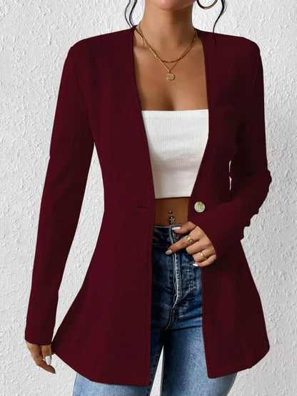 Single-Button Long-Sleeve Blazer The Nichole Collection - Official Site