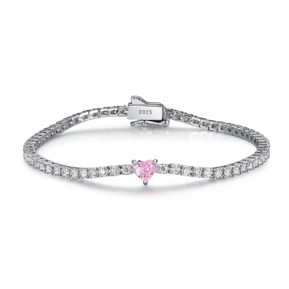 2.42 Carat Moissanite 925 Sterling Silver Bracelet Blush Pink / One Size The Nichole Collection
