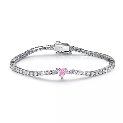 2.42 Carat Moissanite 925 Sterling Silver Bracelet Blush Pink / One Size The Nichole Collection