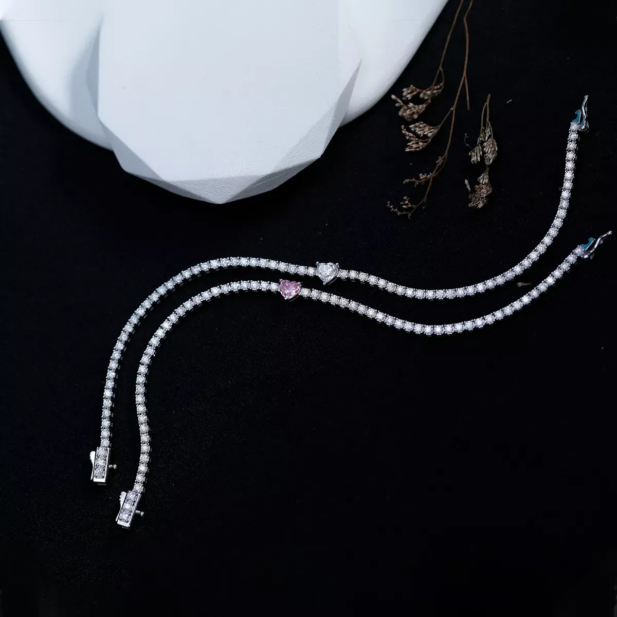 2.42 Carat Moissanite 925 Sterling Silver Bracelet The Nichole Collection