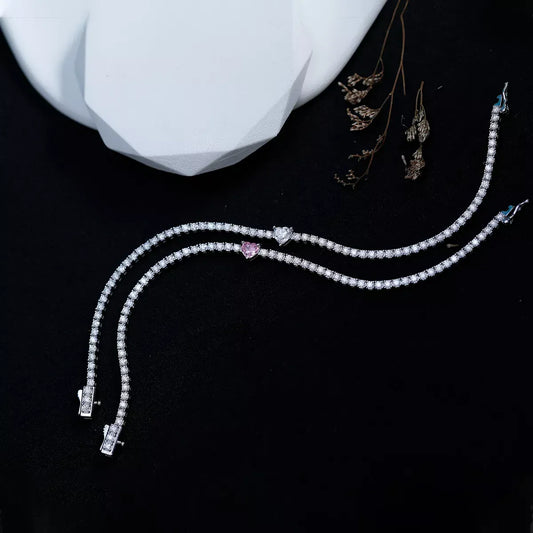 2.42 Carat Moissanite 925 Sterling Silver Bracelet The Nichole Collection