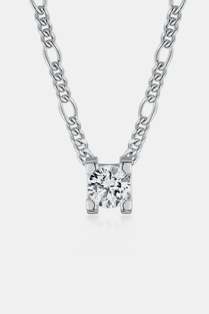 2 Carat Moissanite 925 Sterling Silver Pendant Necklace Silver / One Size The Nichole Collection
