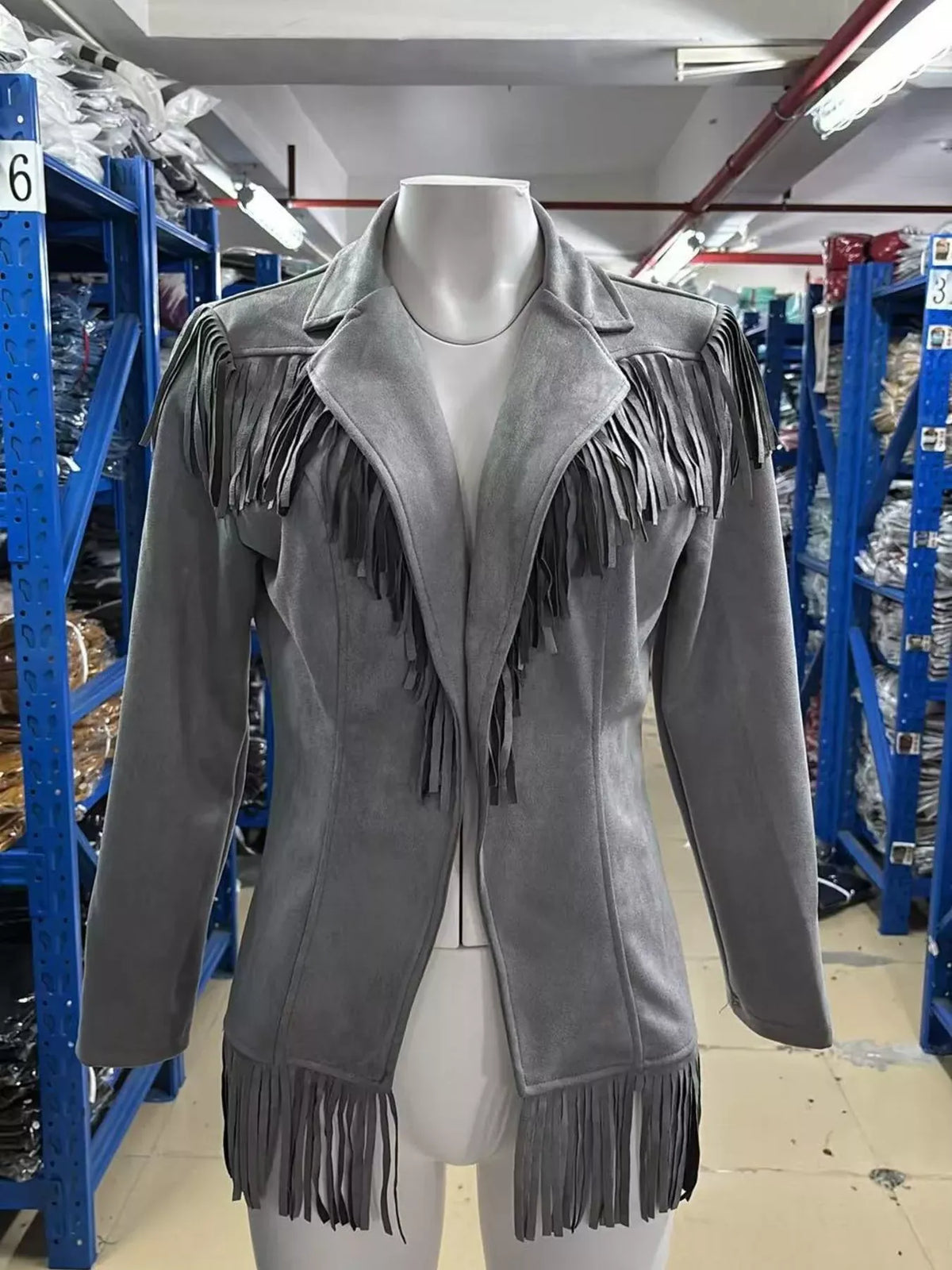 Western Fringe Open-Front Lapel Jacket The Nichole Collection - Official Site