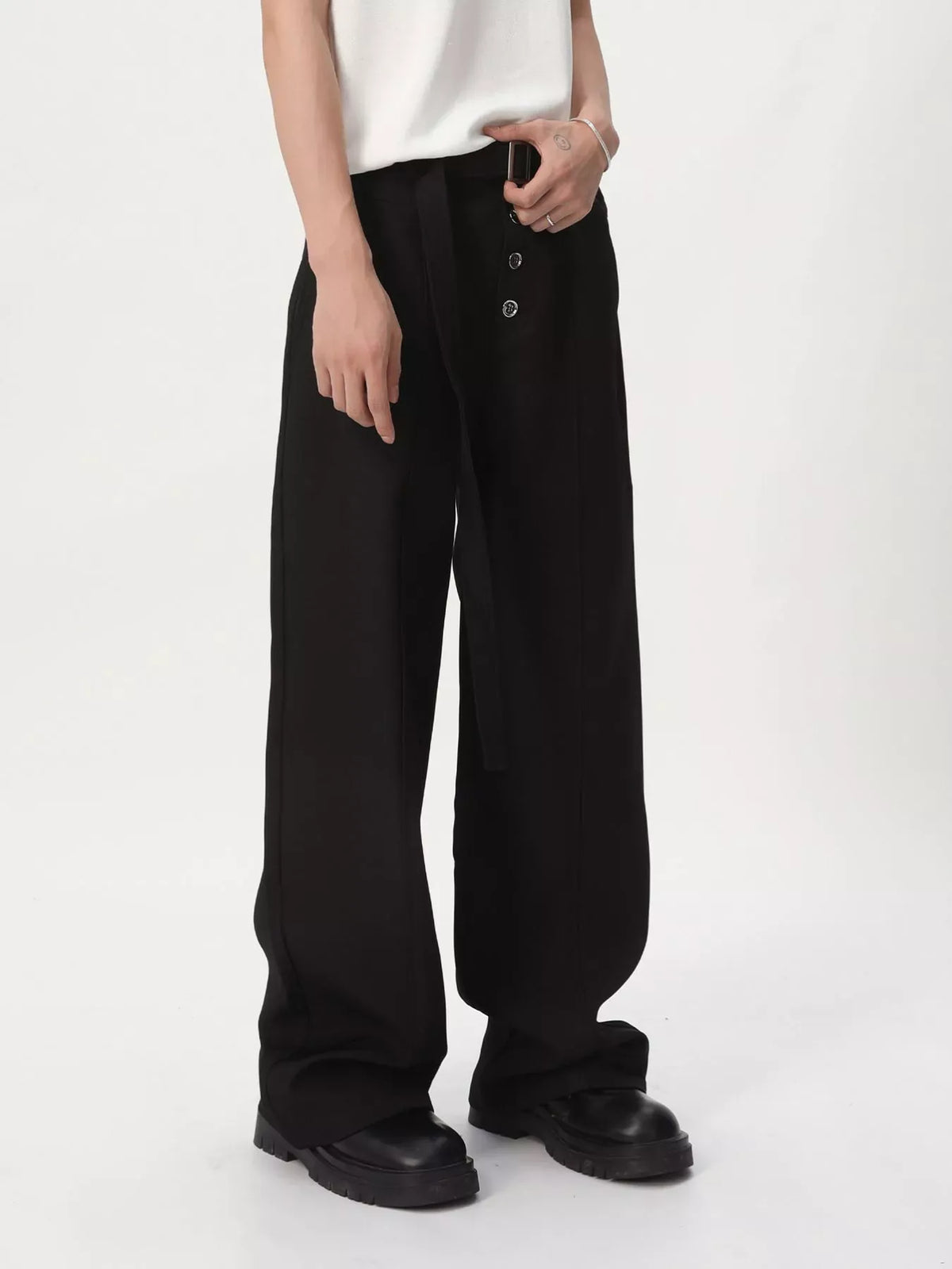 Men's High-Waisted Wide-Leg Pants Jonathan M Collection