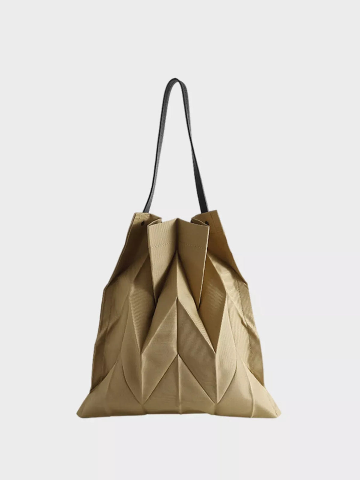 GEOMETRIC PLEATED CANVAS TOTE The Nichole Collection - Official Site