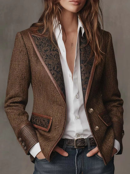 SAVILE HERRINGBONE TAPESTRY BLAZER The Nichole Collection - Official Site