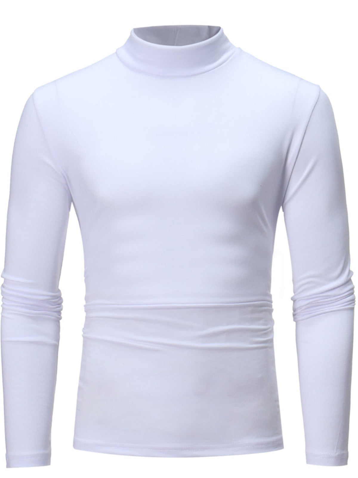 Men's Slim-Fit Mock-Neck Long-Sleeve Shirt Jonathan M Collection