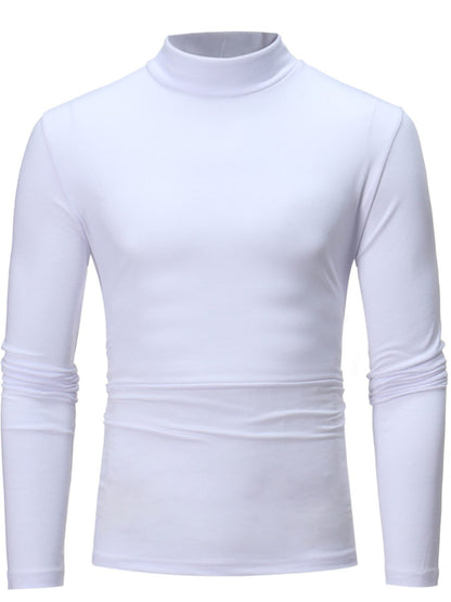 Men's Slim-Fit Mock-Neck Long-Sleeve Shirt Jonathan M Collection
