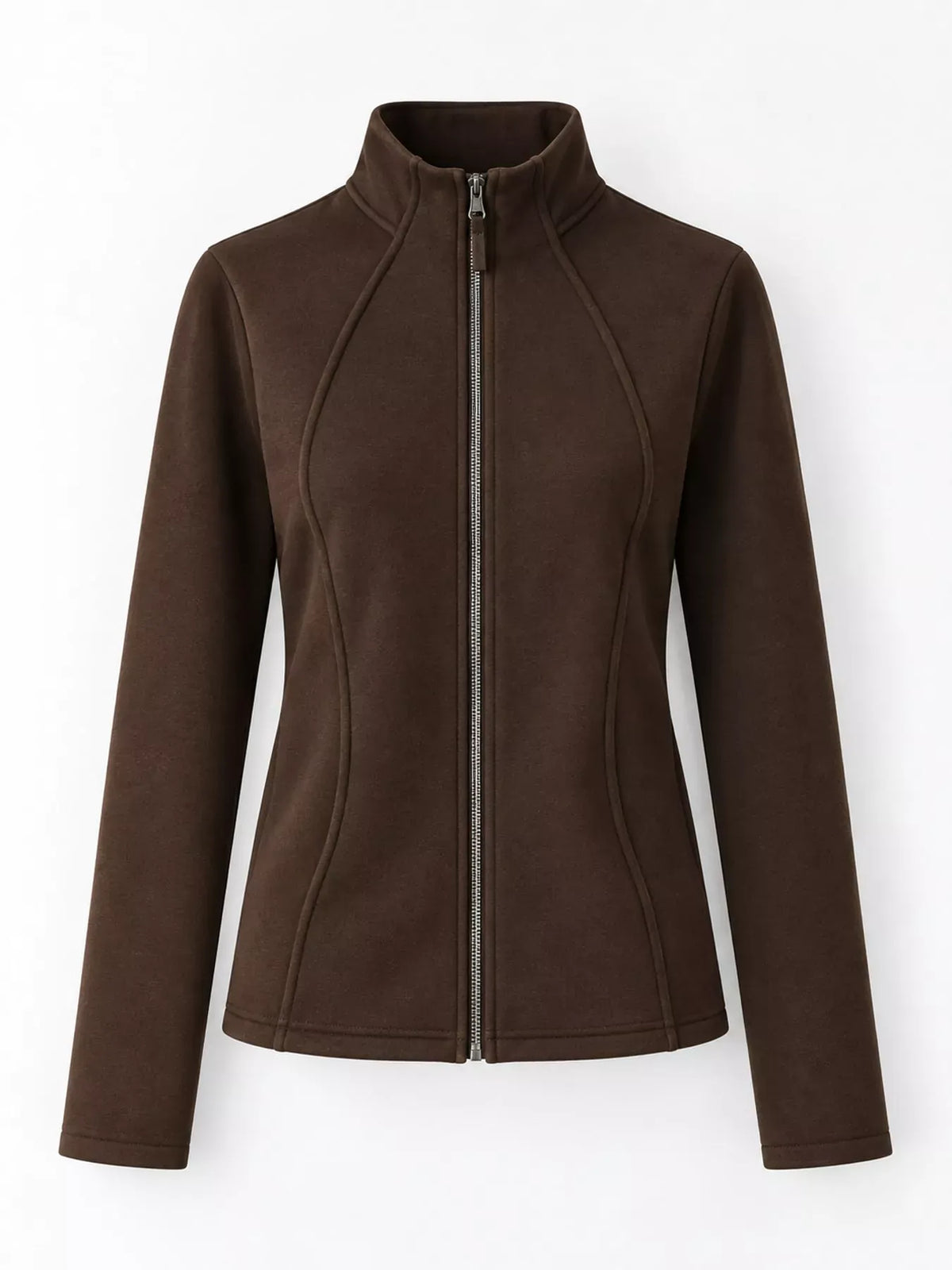 Sculpted Fit Fleece-Lined Zip-Up Jacket The Nichole Collection - Official Site