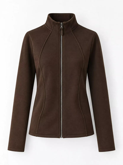 Sculpted Fit Fleece-Lined Zip-Up Jacket The Nichole Collection - Official Site