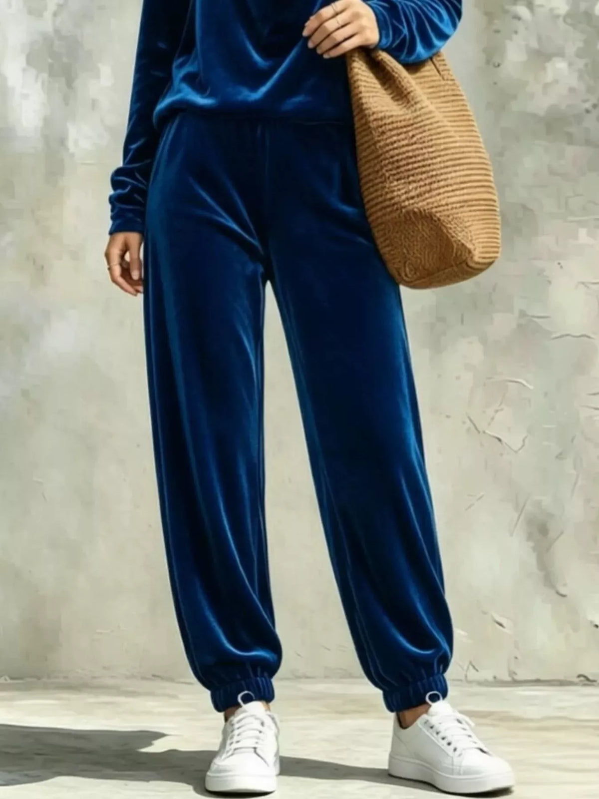 Velvet Cowl-Neck Top & Jogger Pants Set The Nichole Collection - Official Site