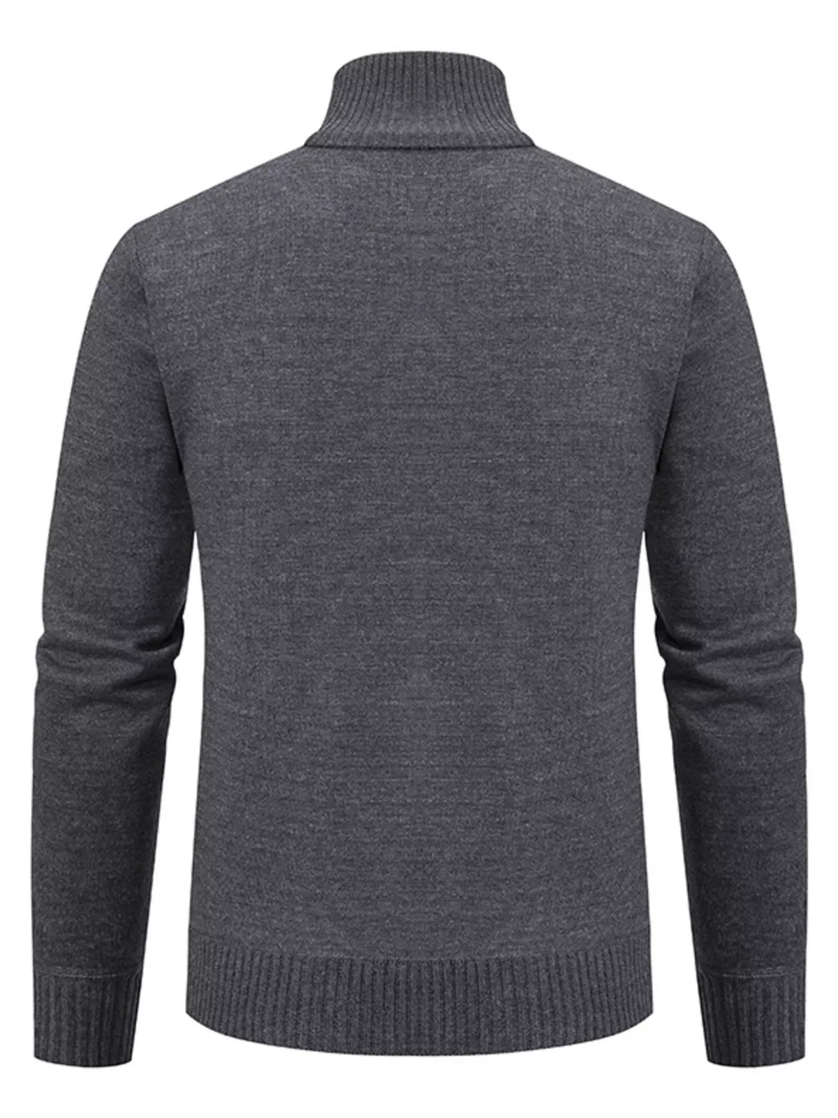 Men's Stand-Collar Full-Zip Detailed Cable-Knit Cardigan Jonathan M Collection