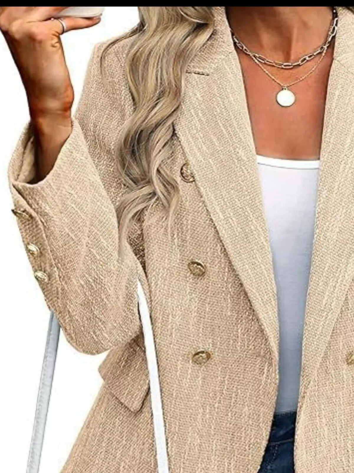 Double-Breasted Lapel-Collar Blazer The Nichole Collection - Official Site