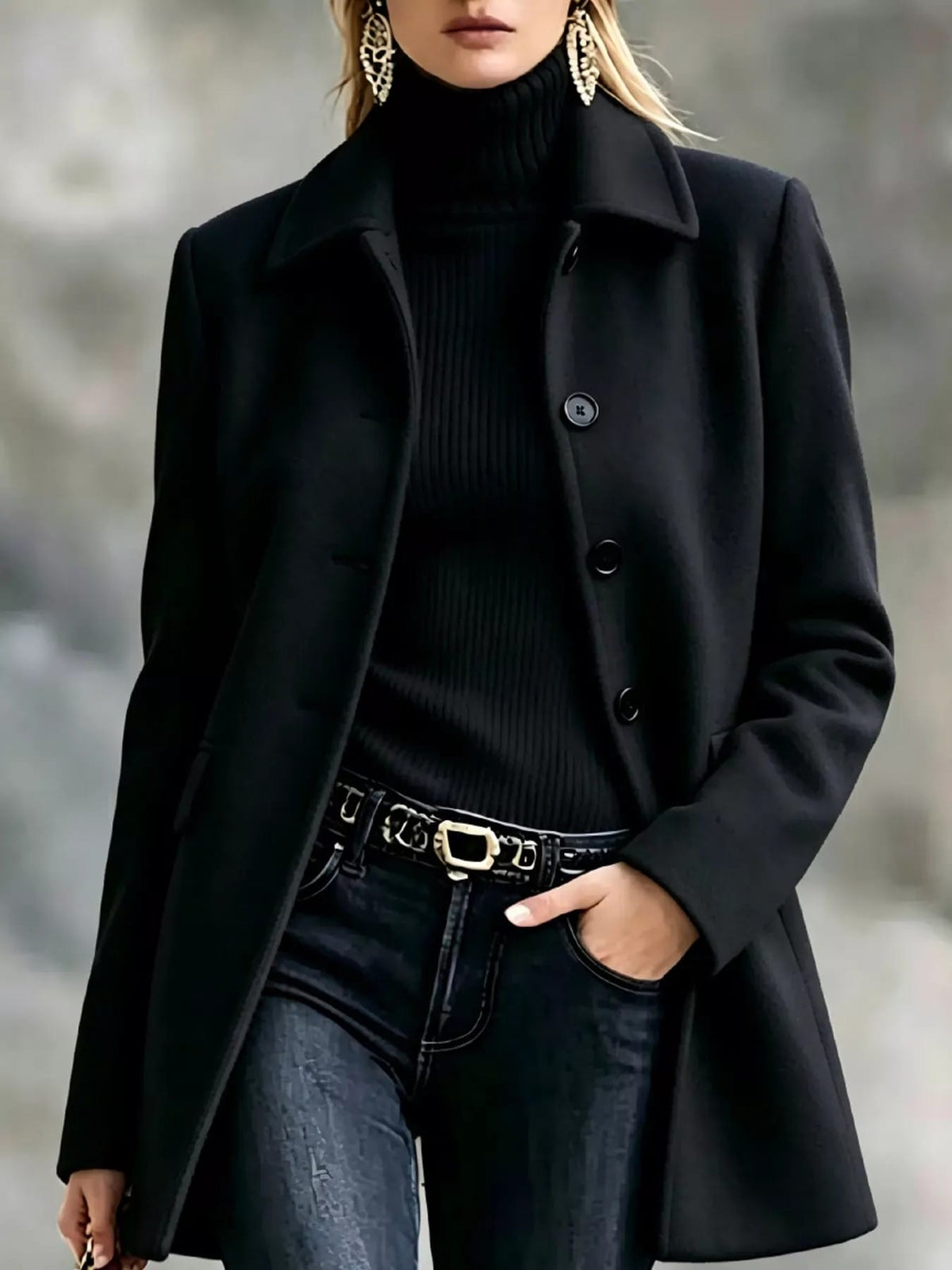 Cashmere-Blend Tailored Coat The Nichole Collection