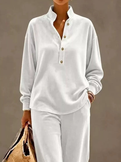 THE RELAXED VELVET WIDE-LEG SET The Nichole Collection - Official Site