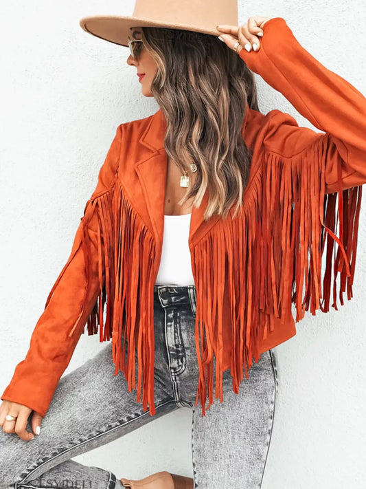 VALERIE FRINGE CROPPED JACKET The Nichole Collection - Official Site