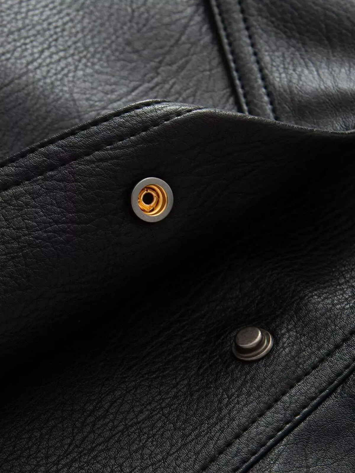 Double-Breasted Vegan Leather Belted Jacket The Nichole Collection