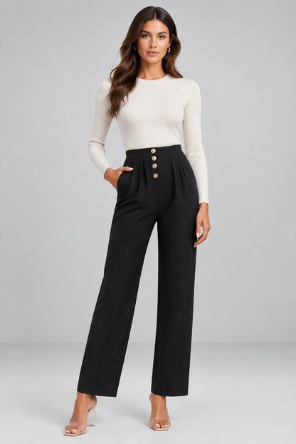 HIGH-WAIST WIDE-LEG PANTS The Nichole Collection - Official Site