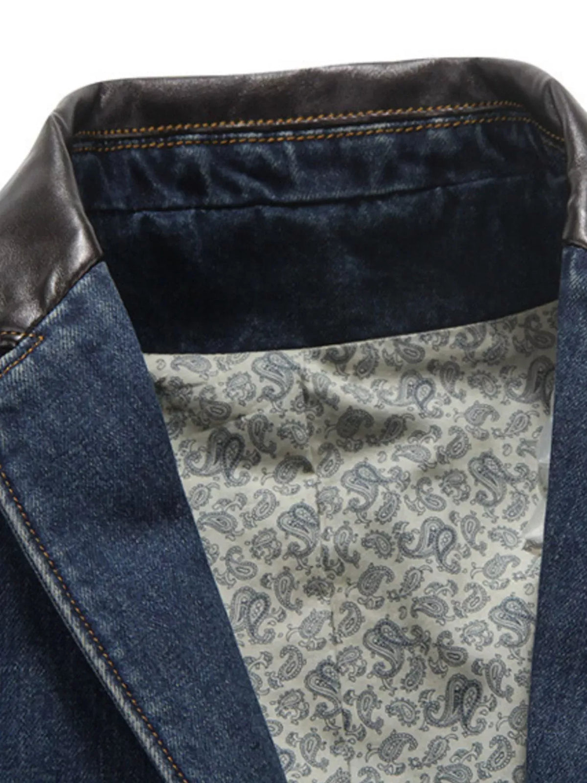 Men's Lapel-Collar Denim Blazer The Nichole Collection