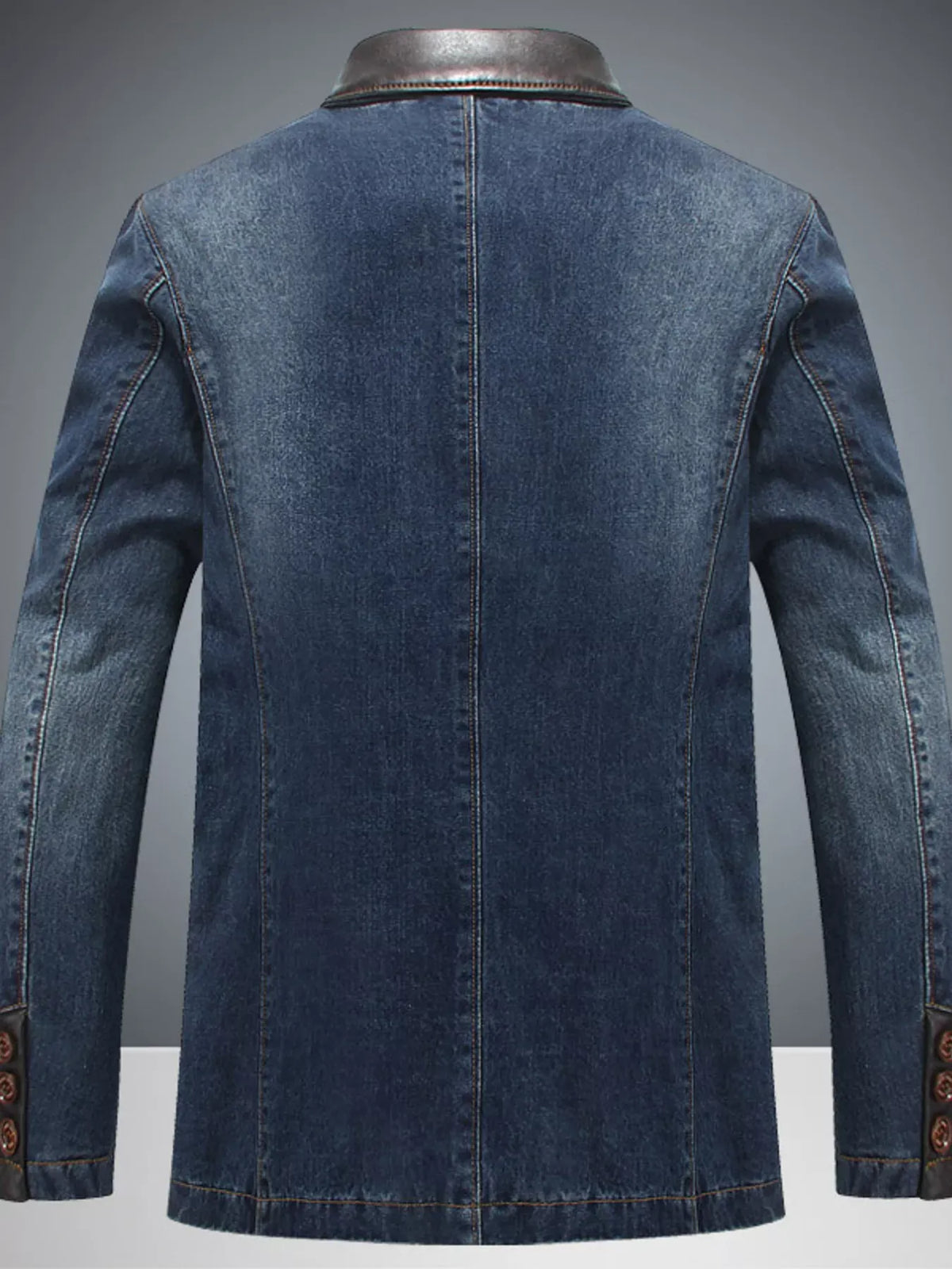 Men's Lapel-Collar Denim Blazer The Nichole Collection
