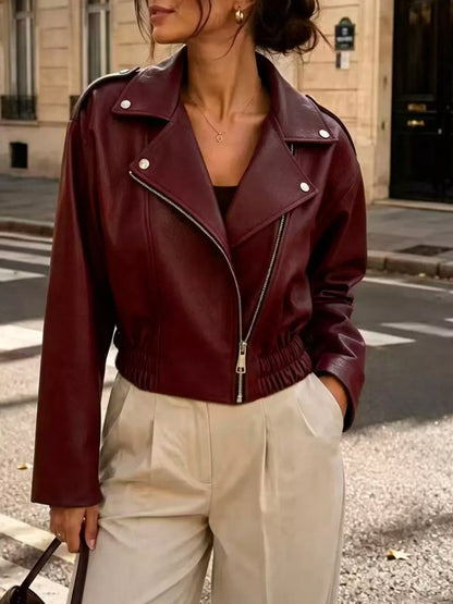GREENWICH FAUX LEATHER JACKET The Nichole Collection - Official Site