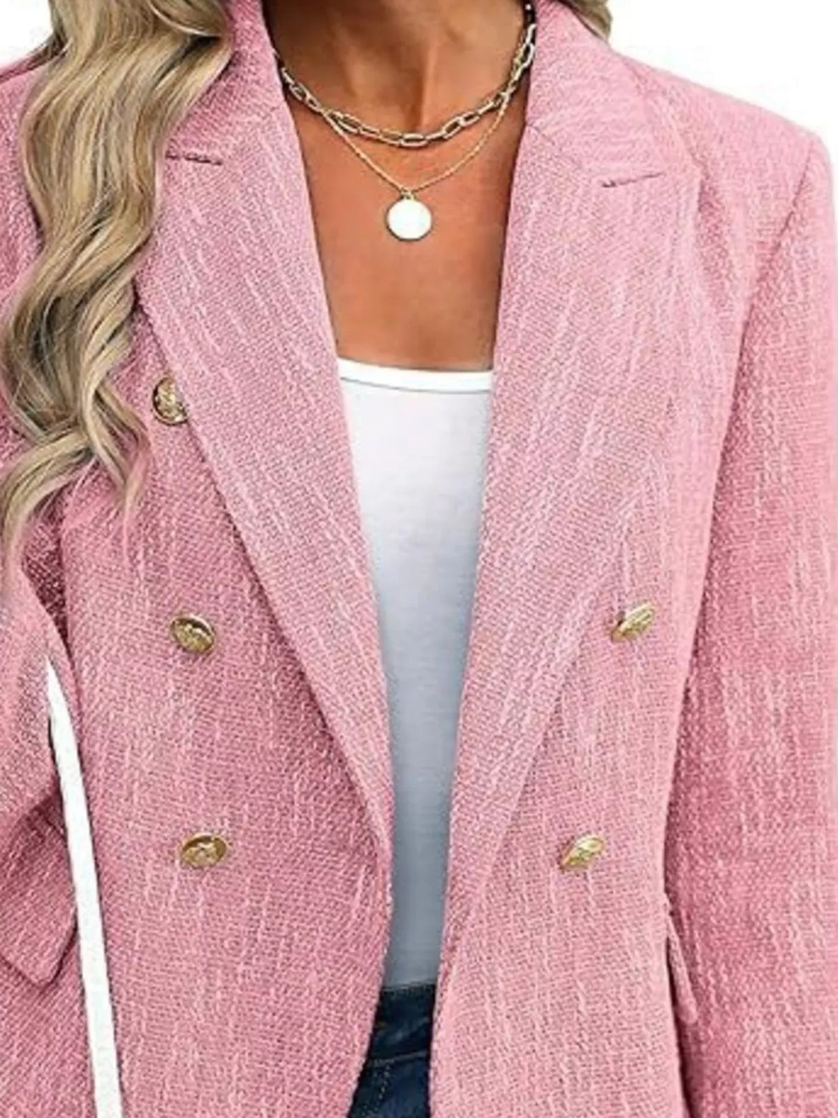 Double-Breasted Lapel-Collar Blazer The Nichole Collection - Official Site