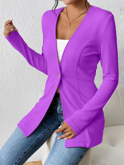 Single-Button Long-Sleeve Blazer The Nichole Collection - Official Site