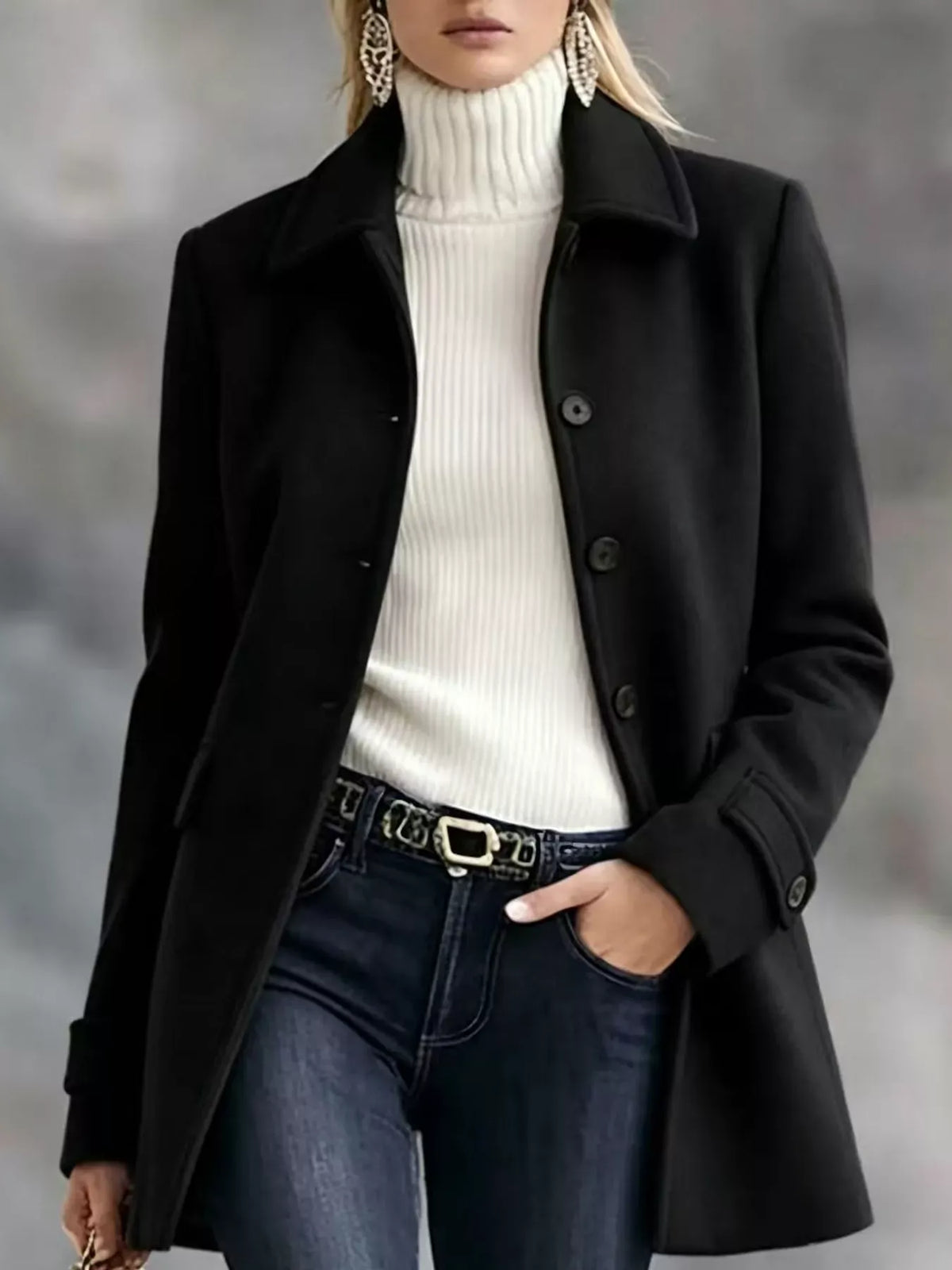 Cashmere-Blend Tailored Coat The Nichole Collection