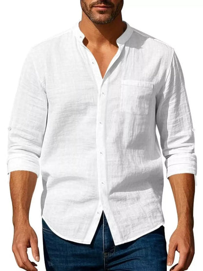 Men's Classic Button-Up Long-Sleeve Shirt The Nichole Collection